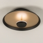 Foto 15214-2: Led plafondlamp in zwart met goud voor indirecte verlichting 