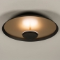 Foto 15215-3: Led plafondlamp in zwart met goud voor indirecte verlichting 