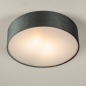 Foto 15222-2: Stoffen plafondlamp van grijs velvet in 38 cm met diffuser