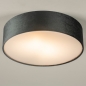 Foto 15222-3: Stoffen plafondlamp van grijs velvet in 38 cm met diffuser