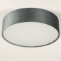 Foto 15222-4: Stoffen plafondlamp van grijs velvet in 38 cm met diffuser