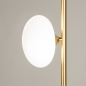 Foto 15228-10: Vloerlamp in goud/messing met opaalglas 