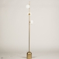 Foto 15228-8: Vloerlamp in goud/messing met opaalglas 