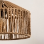 Foto 15230-8: Verstelbare wandlamp in het zwart met mooie kap van touw in naturel kleur