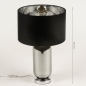 Tafellamp 15231: modern, eigentijds klassiek, glas, stof #1
