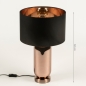 Tafellamp 15232: modern, eigentijds klassiek, glas, stof #1