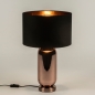 Tafellamp 15232: modern, eigentijds klassiek, glas, stof #3