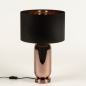 Tafellamp 15232: modern, eigentijds klassiek, glas, stof #4