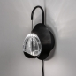 Foto 15236-3: Schwarze LED-Wandleuchte mit eiförmigem Glas