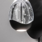 Foto 15236-7: Schwarze LED-Wandleuchte mit eiförmigem Glas