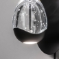 Foto 15236-7: Zwarte led wandlamp met eivormig glas