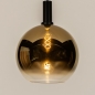 Foto 15250-5: Bollamp van licht spiegelend glas in het goud