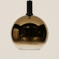 Foto 15250-6: Bollamp van licht spiegelend glas in het goud
