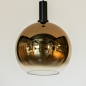 Foto 15250-7: Bollamp van licht spiegelend glas in het goud