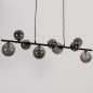Foto 15254-10: Bijzondere hanglamp met negen bollen van rookglas 