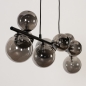 Foto 15254-12: Bijzondere hanglamp met negen bollen van rookglas 