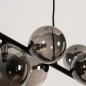 Foto 15254-15: Bijzondere hanglamp met negen bollen van rookglas 