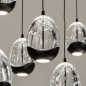 Foto 15271-11: Grote bijzondere hanglamp met twaalf glazen 