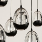 Foto 15271-12: Grote bijzondere hanglamp met twaalf glazen 