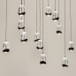 Foto 15271-6: Grote bijzondere hanglamp met twaalf glazen 