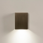 Foto 15280-2: Rechthoekige wandlamp in bruin, chique koffiekleur, schijnt alleen naar beneden