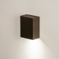 Foto 15280-3: Rechthoekige wandlamp in bruin, chique koffiekleur, schijnt alleen naar beneden