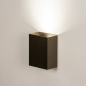 Foto 15280-7: Rechthoekige wandlamp in bruin, chique koffiekleur, schijnt alleen naar beneden