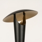 Foto 15282-10: Moderne Zwarte vloerlamp met goud en kantelbare kap en GU10 fitting