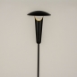 Foto 15282-4: Moderne Zwarte vloerlamp met goud en kantelbare kap en GU10 fitting