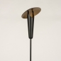 Foto 15282-6: Moderne Zwarte vloerlamp met goud en kantelbare kap en GU10 fitting