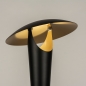 Foto 15282-9: Moderne Zwarte vloerlamp met goud en kantelbare kap en GU10 fitting