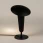 Foto 15283-3: Moderne GU10-Tischleuchte in Schwarz mit Gold mit kippbarem Schirm, wodurch die Lichtwirkung beeinflusst werden kann