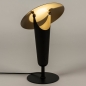 Foto 15283-5: Moderne GU10-Tischleuchte in Schwarz mit Gold mit kippbarem Schirm, wodurch die Lichtwirkung beeinflusst werden kann