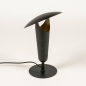 Foto 15283-7: Moderne GU10-Tischleuchte in Schwarz mit Gold mit kippbarem Schirm, wodurch die Lichtwirkung beeinflusst werden kann