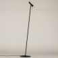 Foto 15285-2: Hoge vloerlamp zwart metaal met GU10 fitting en 360 graden verstelbaar door kogelgewricht