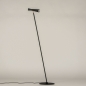 Foto 15285-4: Hoge vloerlamp zwart metaal met GU10 fitting en 360 graden verstelbaar door kogelgewricht