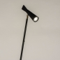 Foto 15285-5: Hoge vloerlamp zwart metaal met GU10 fitting en 360 graden verstelbaar door kogelgewricht