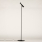 Foto 15285-8: Hoge vloerlamp zwart metaal met GU10 fitting en 360 graden verstelbaar door kogelgewricht