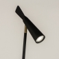 Foto 15285-9: Hoge vloerlamp zwart metaal met GU10 fitting en 360 graden verstelbaar door kogelgewricht