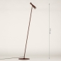 Foto 15286-1: Vloerlamp wijnrood van metaal met GU10 fitting en 360 graden verstelbaar door kogelgewricht
