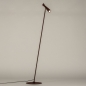 Foto 15286-2: Vloerlamp wijnrood van metaal met GU10 fitting en 360 graden verstelbaar door kogelgewricht