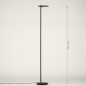 Foto 15291-4: Dimbare uplighter vloerlamp in het zwart met led, lichtkleur instelbaar