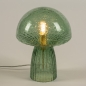 Foto 15295-2 vooraanzicht: Design tafellamp van groen glas Mushroom