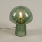 Foto 15295-3 vooraanzicht: Design tafellamp van groen glas Mushroom