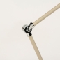 Foto 15296-10: Beige tafellamp in japandi stijl met verstelbare knikarm en luxe koker met ribbels