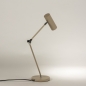 Foto 15296-4: Beige tafellamp in japandi stijl met verstelbare knikarm en luxe koker met ribbels
