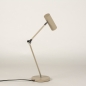 Foto 15296-5: Beige tafellamp in japandi stijl met verstelbare knikarm en luxe koker met ribbels