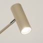 Foto 15296-7: Beige tafellamp in japandi stijl met verstelbare knikarm en luxe koker met ribbels