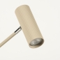 Foto 15296-8: Beige tafellamp in japandi stijl met verstelbare knikarm en luxe koker met ribbels