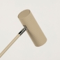 Foto 15296-9: Beige tafellamp in japandi stijl met verstelbare knikarm en luxe koker met ribbels
